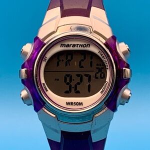 MARATHON By TIMEX T5K816 Women’s Digital Wristwatch Chrono Indiglo Working Cond